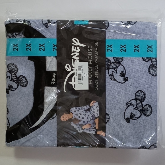 Disney Women's Lounge Set Mickey Mouse Blue 2-piece Cozy NWT - Picture 1 of 11